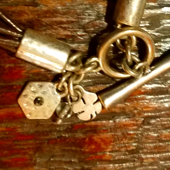 Leather Bracelets (2) w Silver Beading BNWT - Picture 3 of 5